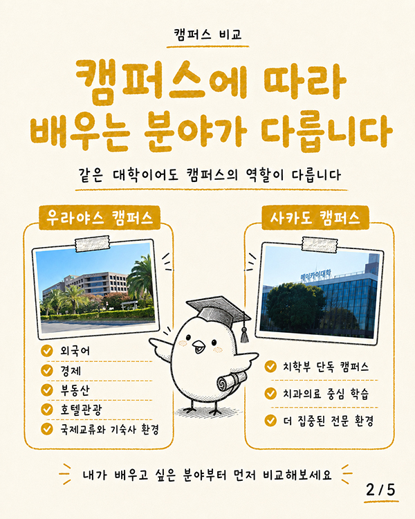 메이카이대학 캠퍼스 선택 가이드 우라야스 학비 면제 혜택 vs 사카도 치대 전형 비교 4.jpg