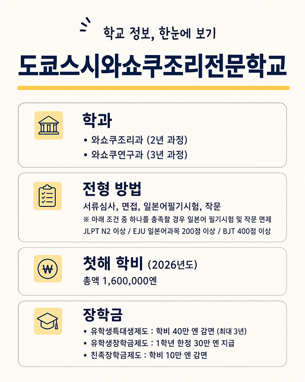 도쿄스시와쇼쿠조리전문학교, JLPT N2면 필기·작문 면제 2027 유학생 입시 8.jpg