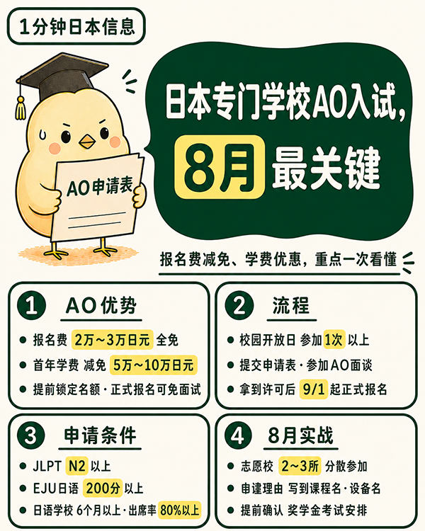 【日本留学ガイド】専門学校AO入試完全ガイド｜選考料免除と学費減免特典の獲得法CN.jpg